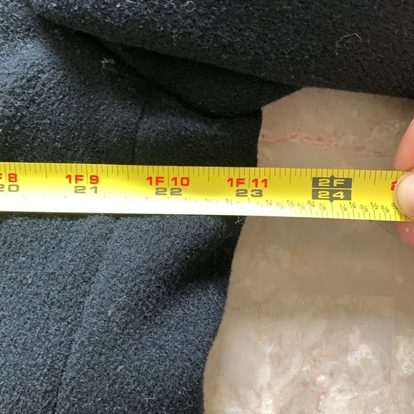 Calvin Klein wool cashmere pea coat black size 40R casual classic‎ mid length - Picture 8 of 11